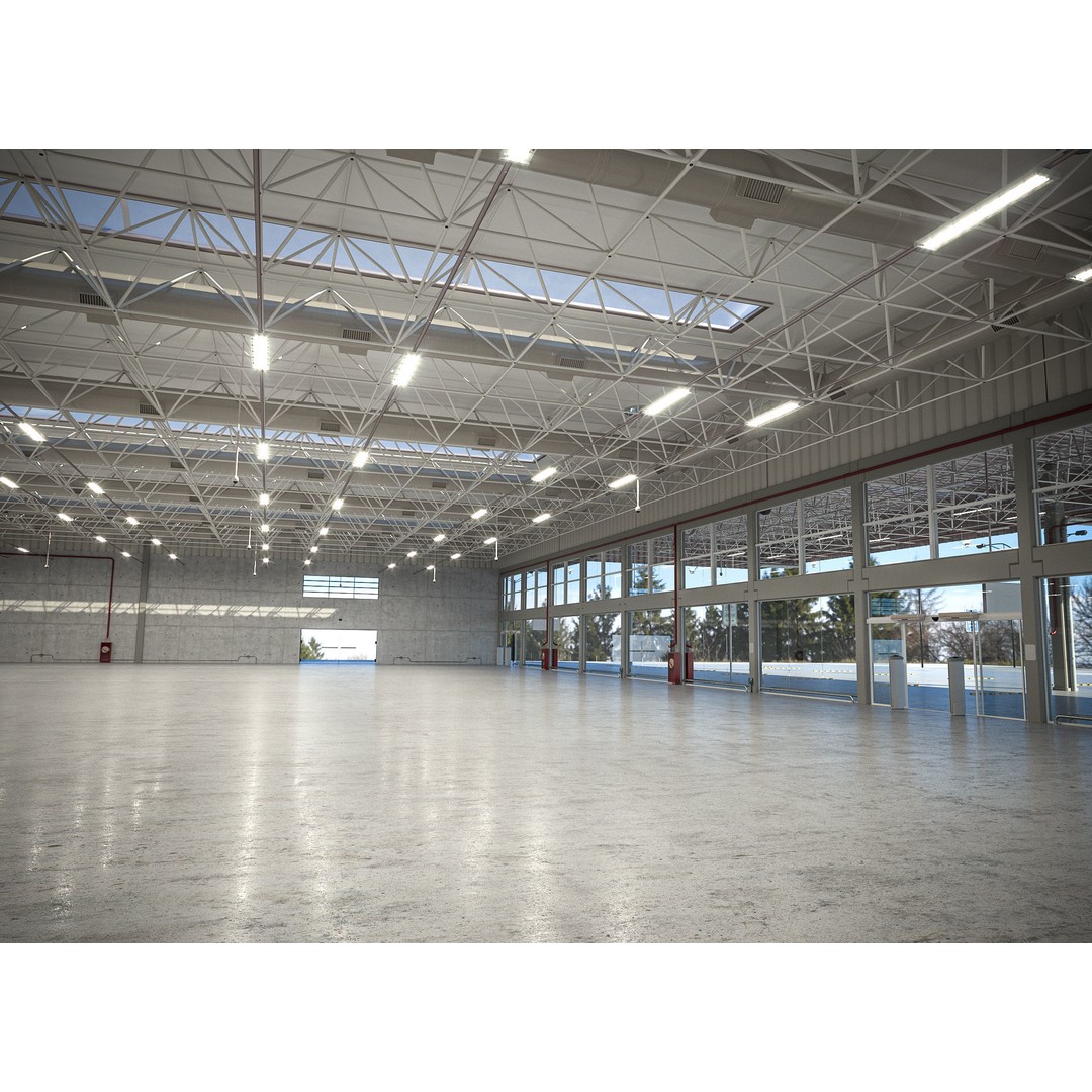 Warehouse Industrial 3D Model – Photorealistic Building, FBX, OBJ - View 7