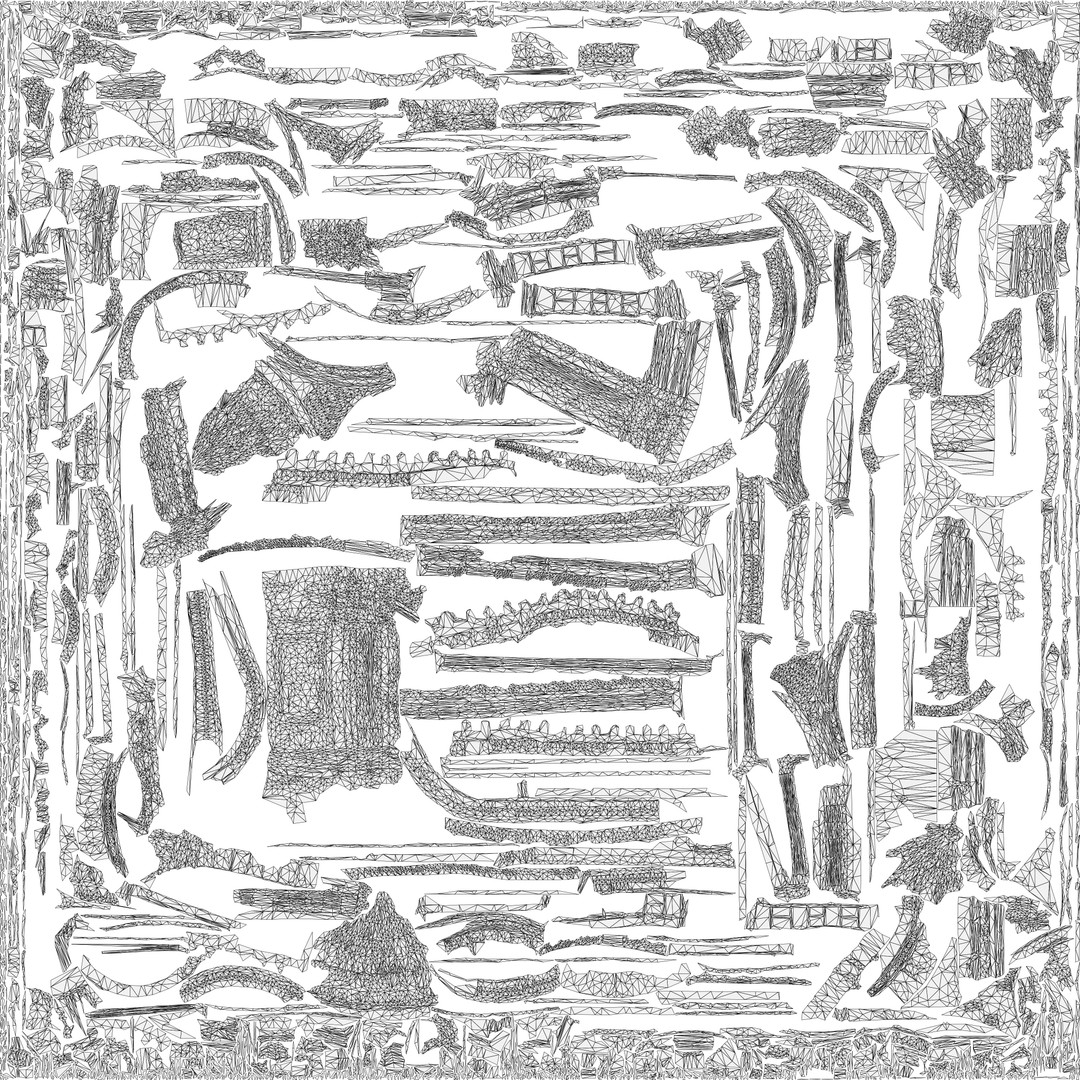 Monumental Castle Entrance 3D Model – Low Poly Historic Gate, FBX