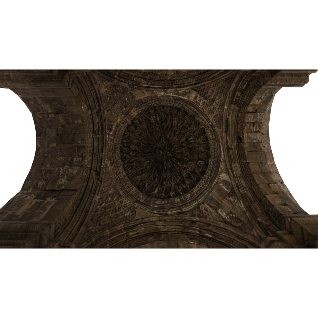 Monumental Castle Entrance 3D Model – Low Poly Historic Gate, FBX - View 25