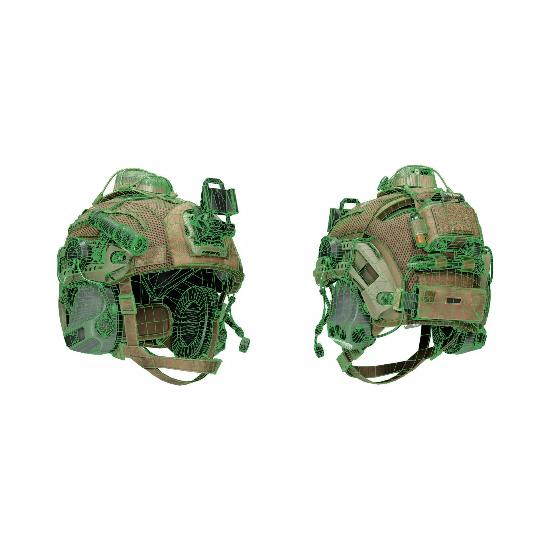 CRYE Precision Airframe Helmet - Low-Poly Game-Ready 3D Model - View 10