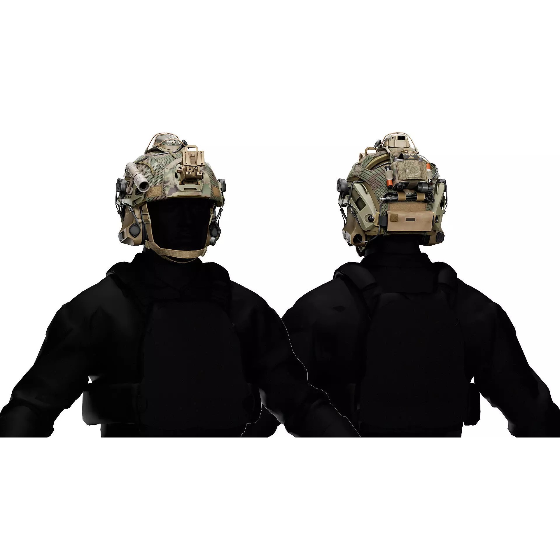 CRYE Precision Airframe Helmet - Low-Poly Game-Ready 3D Model - View 7