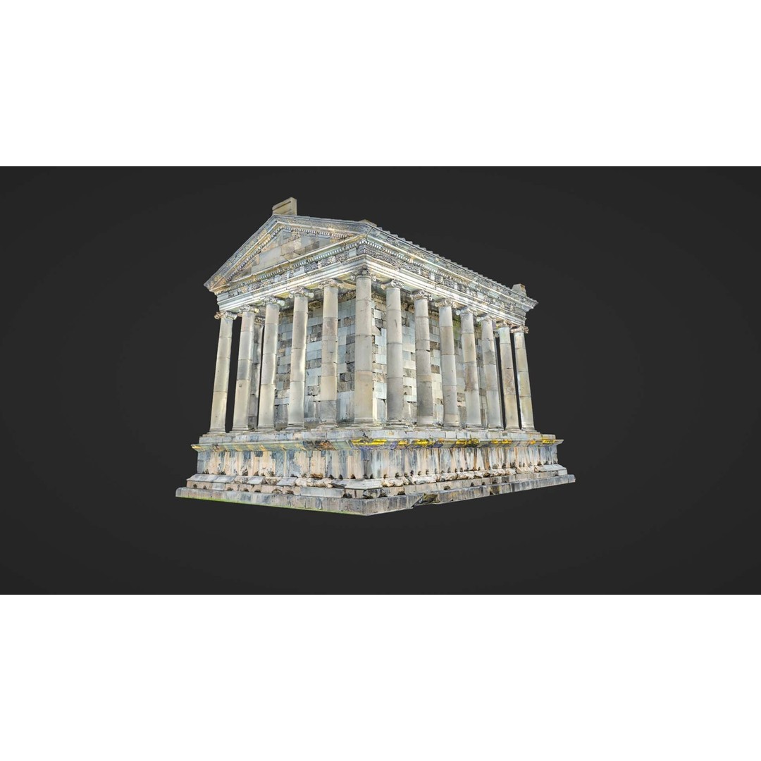 Greek Roman Temple 3D Model – Low Poly Architectural Asset, FBX, OBJ - View 10