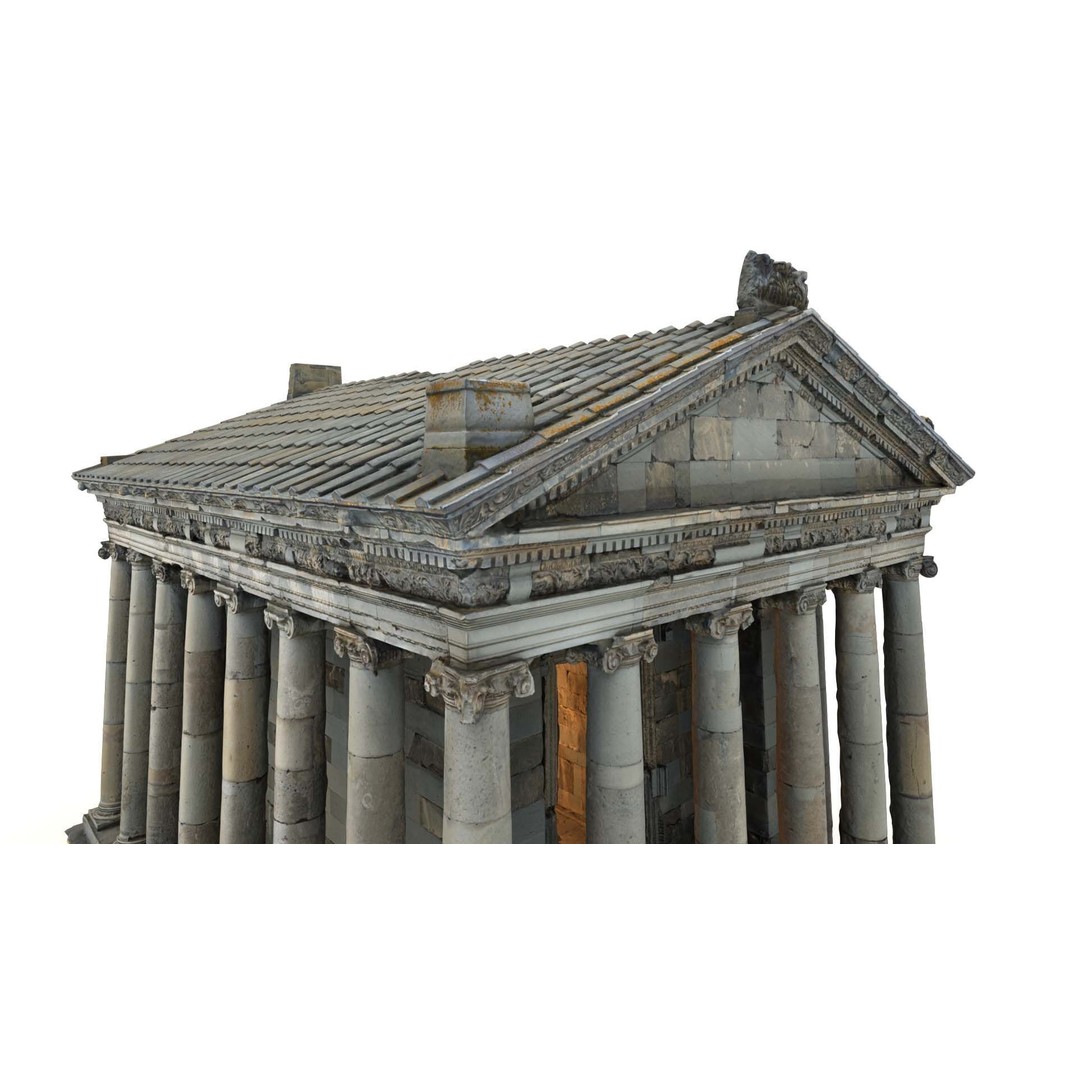 Greek Roman Temple 3D Model – Low Poly Architectural Asset, FBX, OBJ - View 11