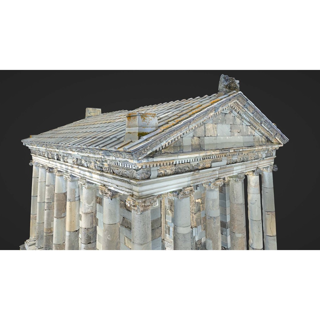 Greek Roman Temple 3D Model – Low Poly Architectural Asset, FBX, OBJ - View 13