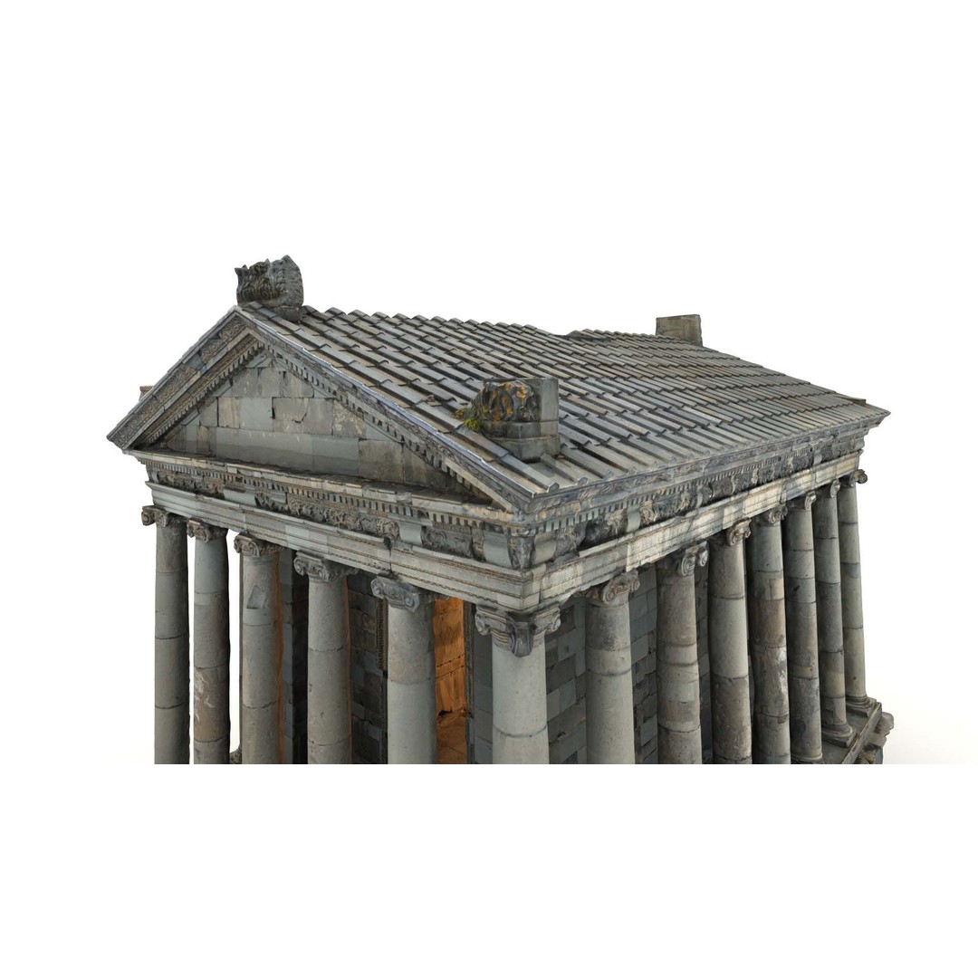 Greek Roman Temple 3D Model – Low Poly Architectural Asset, FBX, OBJ - View 14