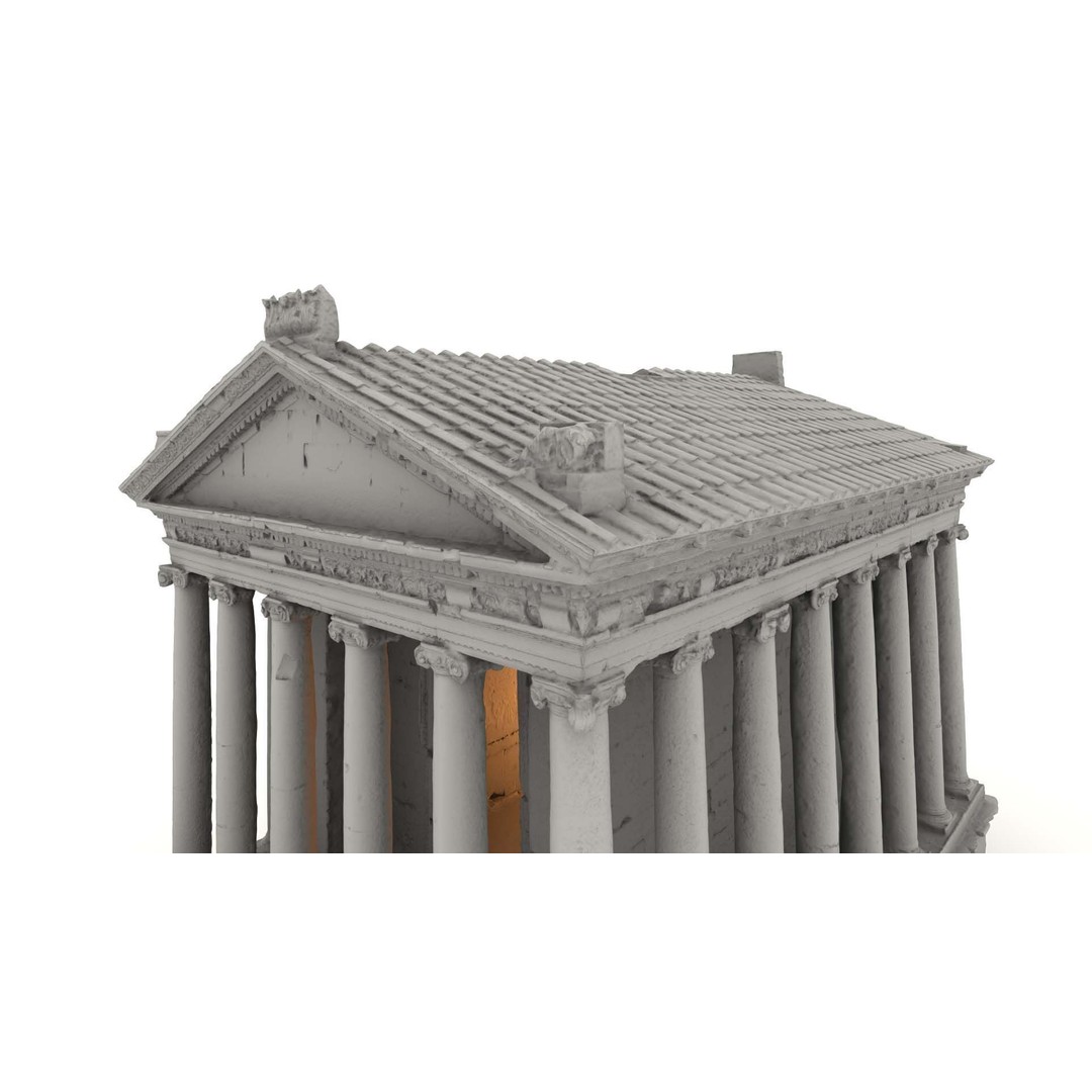 Greek Roman Temple 3D Model – Low Poly Architectural Asset, FBX, OBJ - View 15