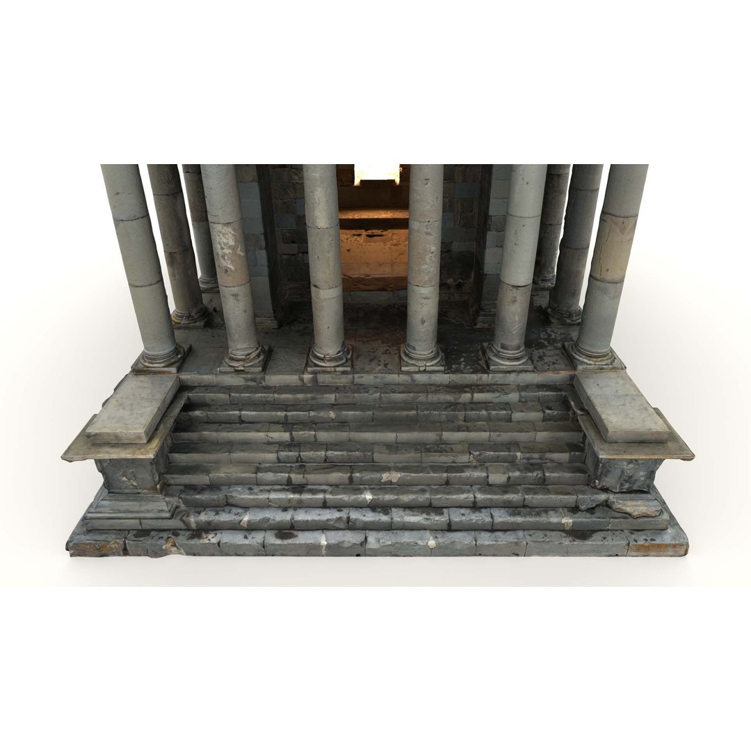 Greek Roman Temple 3D Model – Low Poly Architectural Asset, FBX, OBJ - View 17