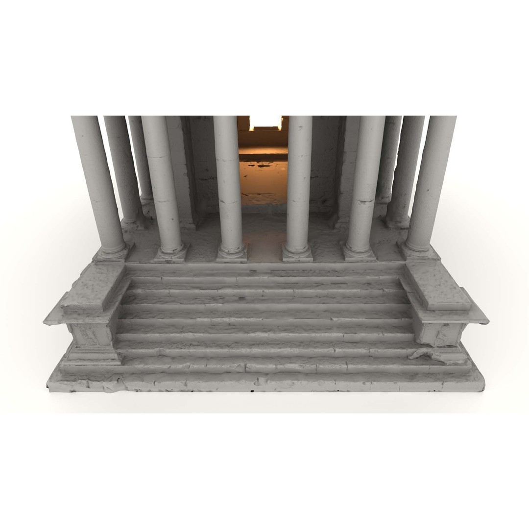 Greek Roman Temple 3D Model – Low Poly Architectural Asset, FBX, OBJ - View 18