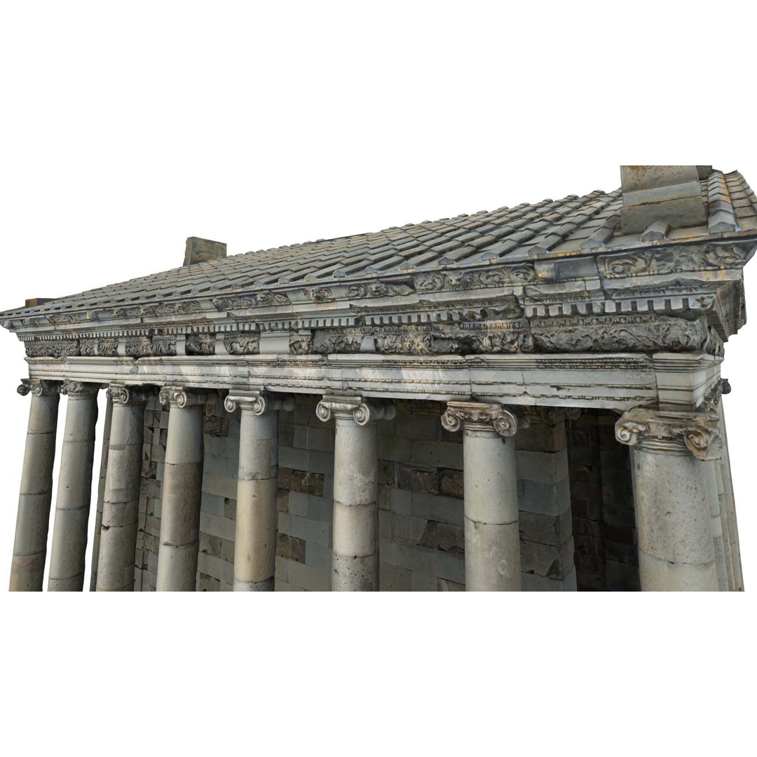 Greek Roman Temple 3D Model – Low Poly Architectural Asset, FBX, OBJ - View 20