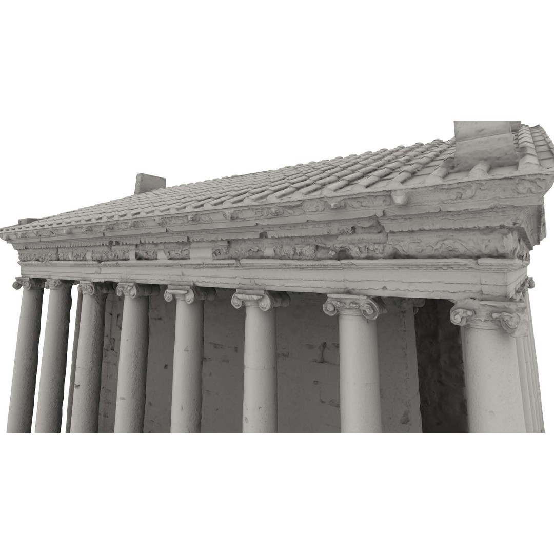 Greek Roman Temple 3D Model – Low Poly Architectural Asset, FBX, OBJ - View 21