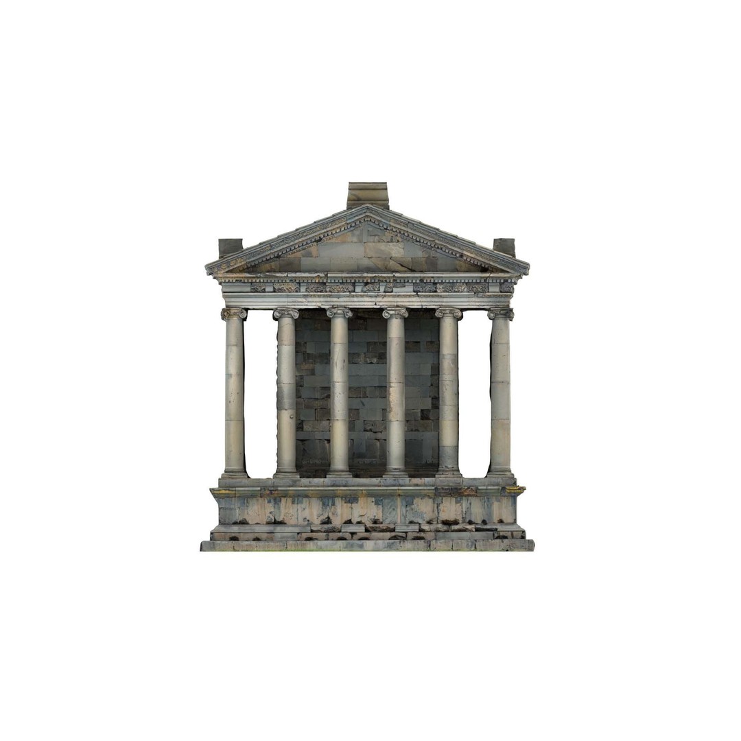 Greek Roman Temple 3D Model – Low Poly Architectural Asset, FBX, OBJ - View 35