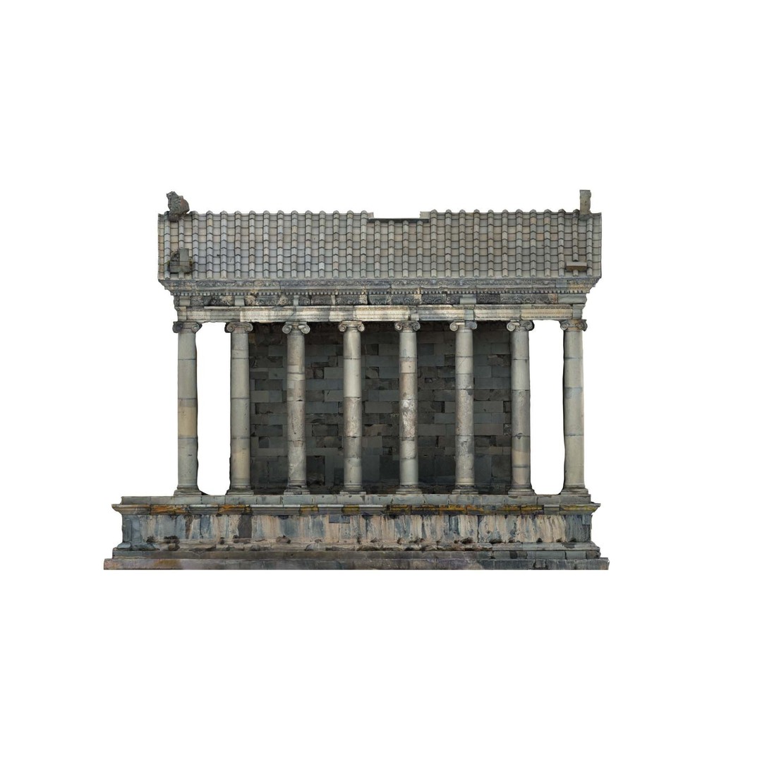 Greek Roman Temple 3D Model – Low Poly Architectural Asset, FBX, OBJ - View 36