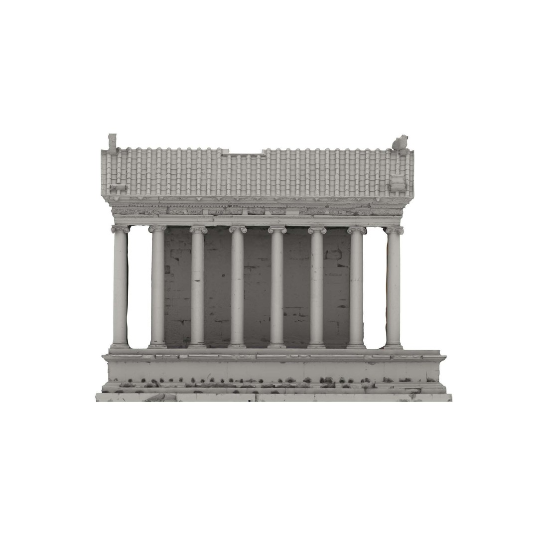 Greek Roman Temple 3D Model – Low Poly Architectural Asset, FBX, OBJ - View 40