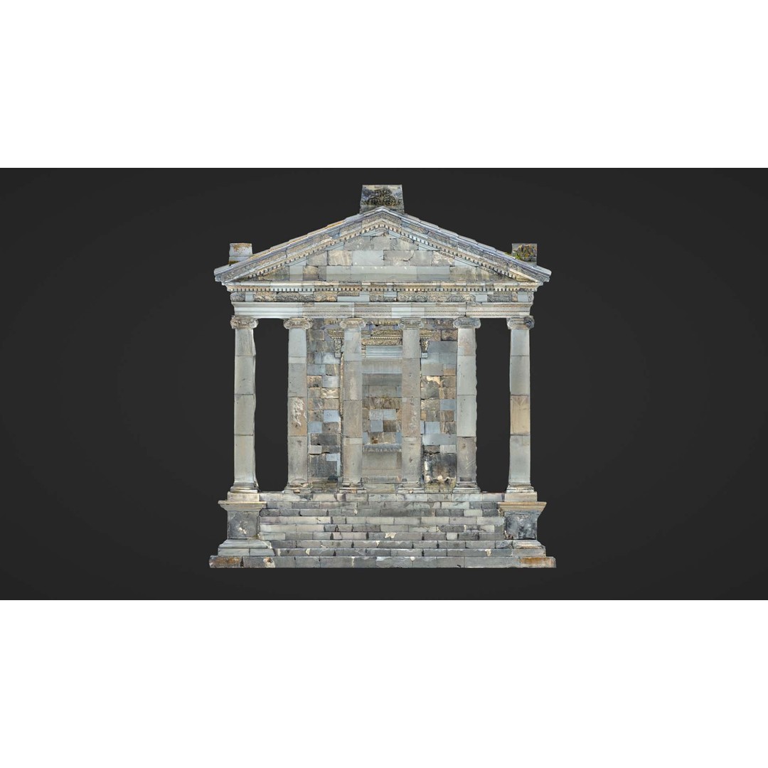 Greek Roman Temple 3D Model – Low Poly Architectural Asset, FBX, OBJ - View 45
