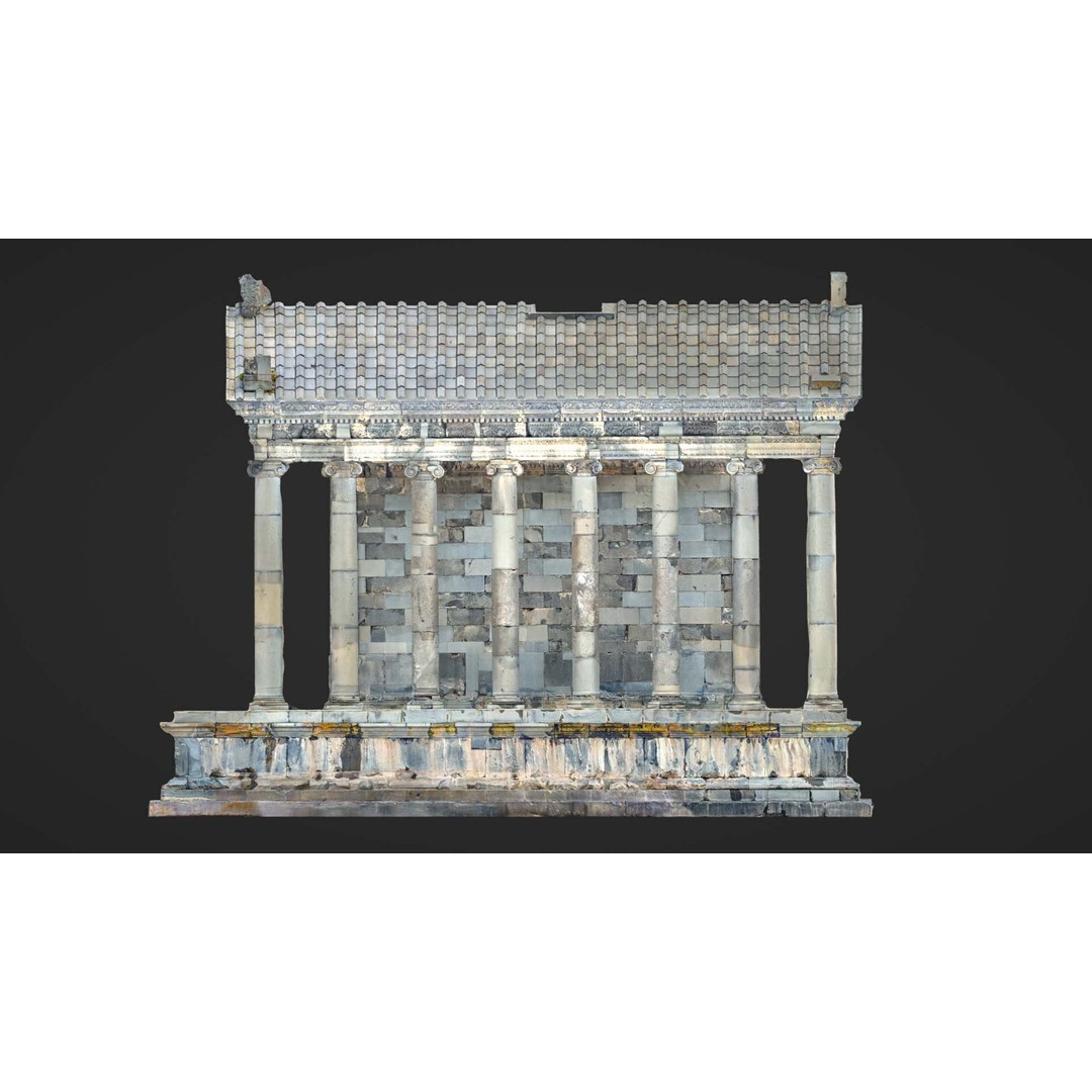Greek Roman Temple 3D Model – Low Poly Architectural Asset, FBX, OBJ - View 48