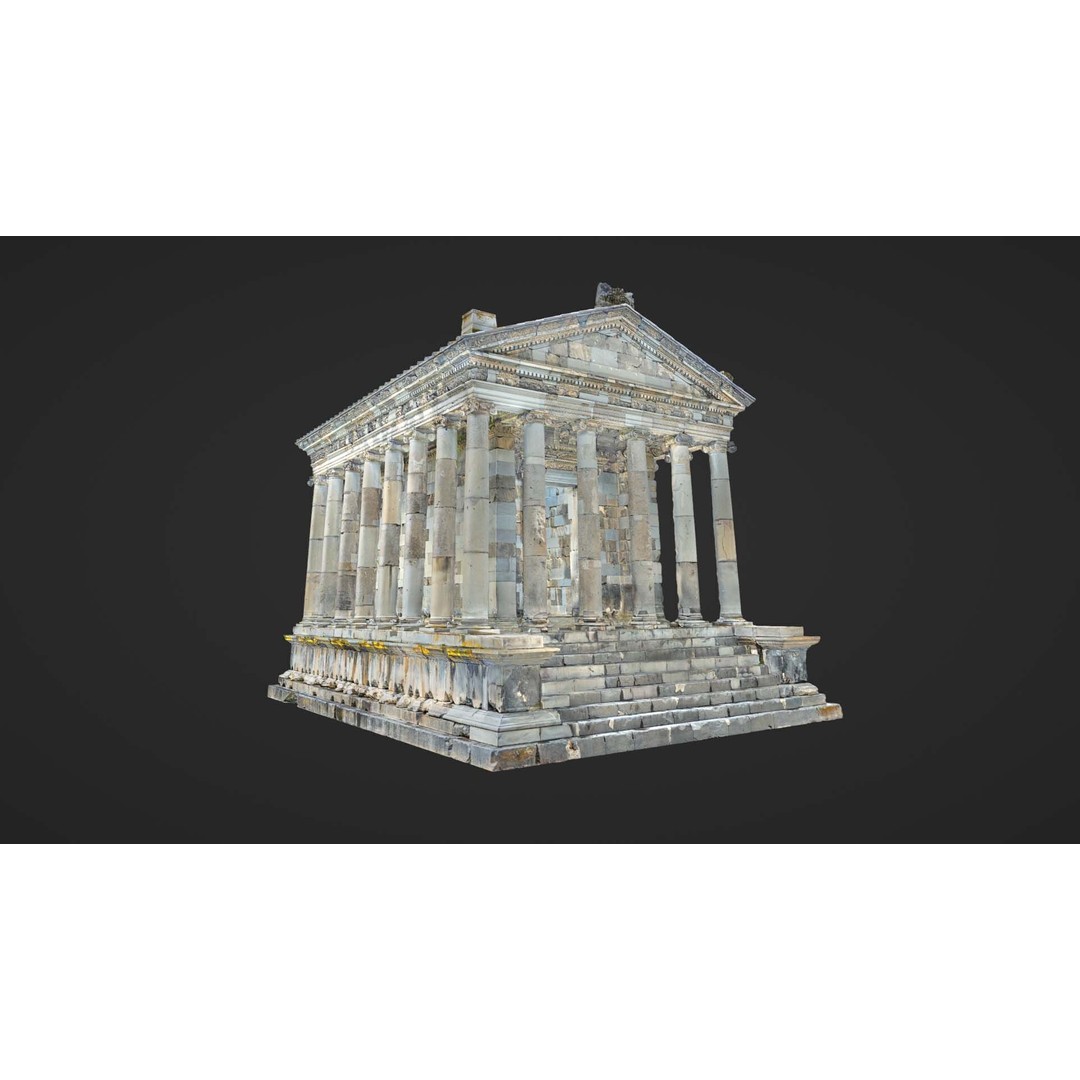 Greek Roman Temple 3D Model – Low Poly Architectural Asset, FBX, OBJ - View 5