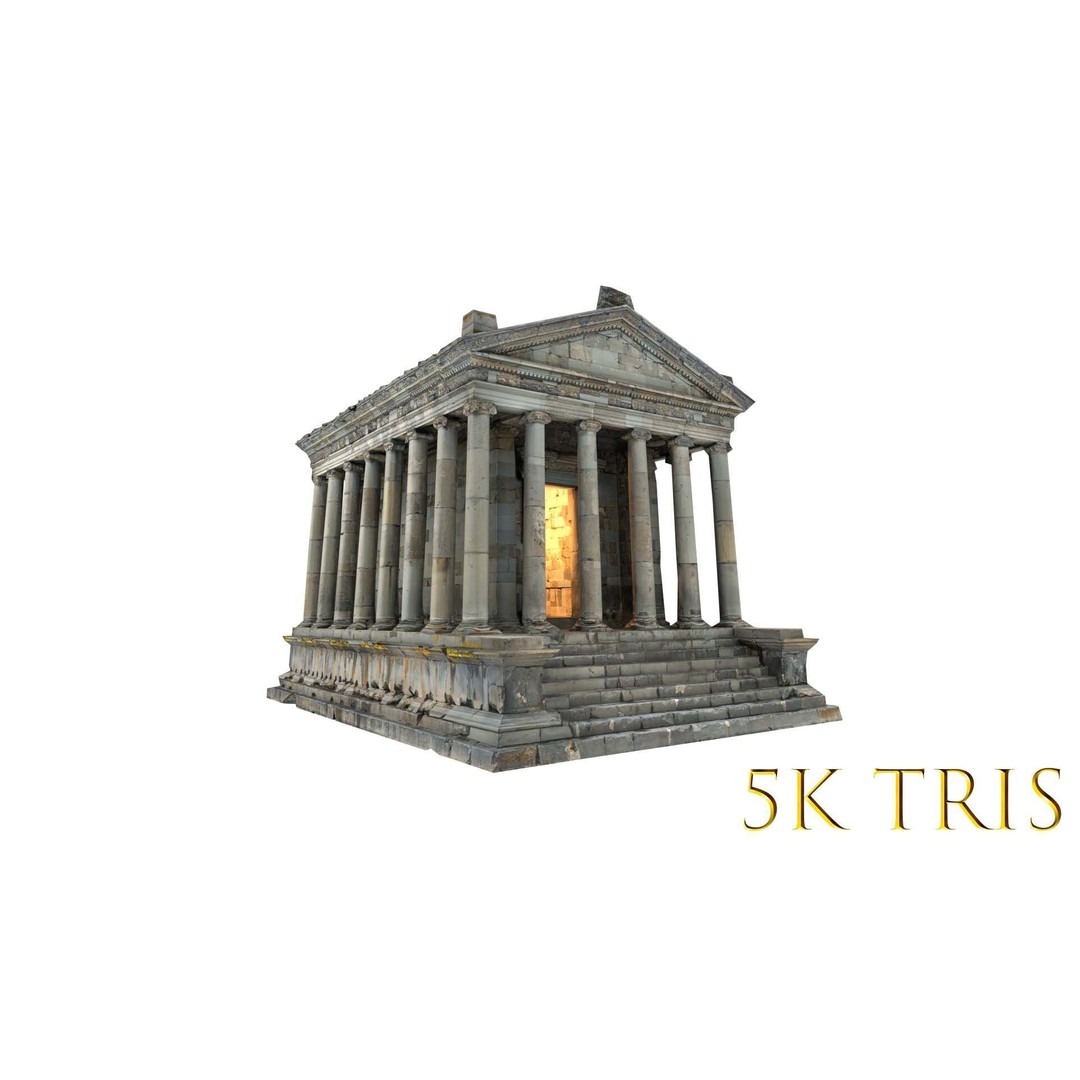 Greek Roman Temple 3D Model – Low Poly Architectural Asset, FBX, OBJ - View 57