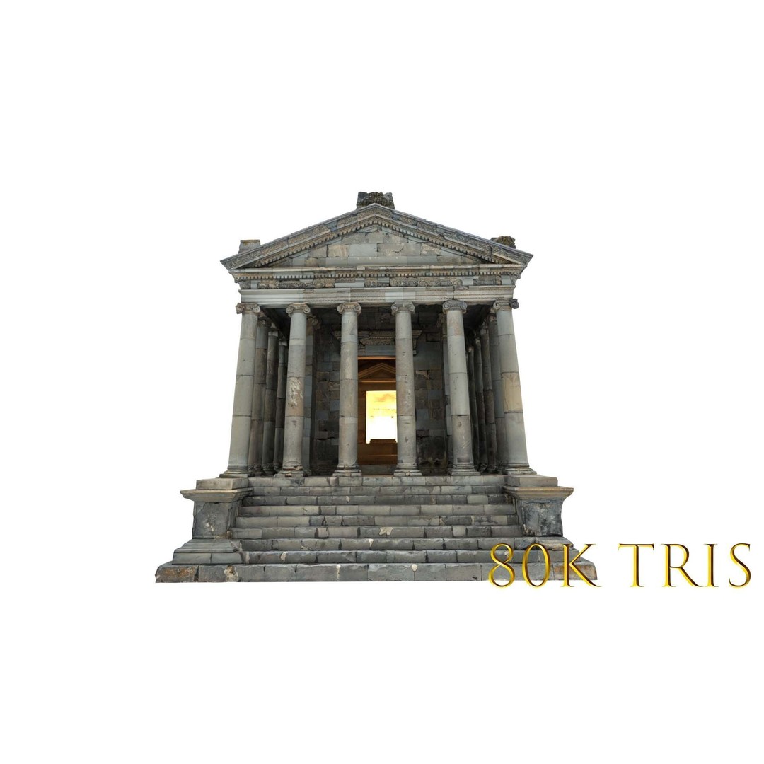 Greek Roman Temple 3D Model – Low Poly Architectural Asset, FBX, OBJ - View 63