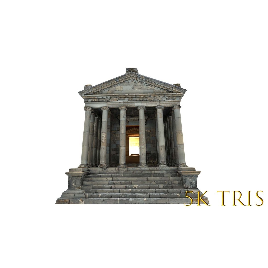 Greek Roman Temple 3D Model – Low Poly Architectural Asset, FBX, OBJ - View 64