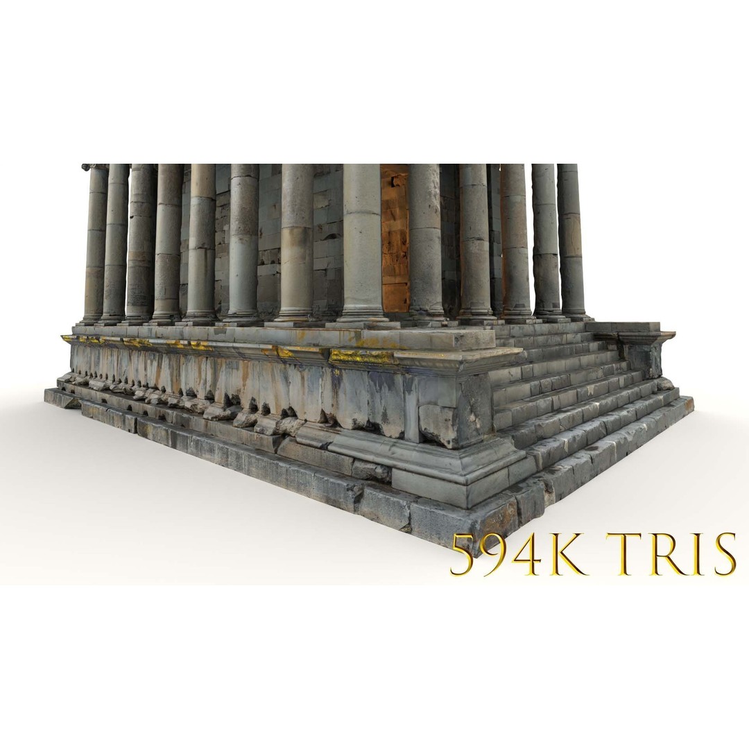Greek Roman Temple 3D Model – Low Poly Architectural Asset, FBX, OBJ - View 65