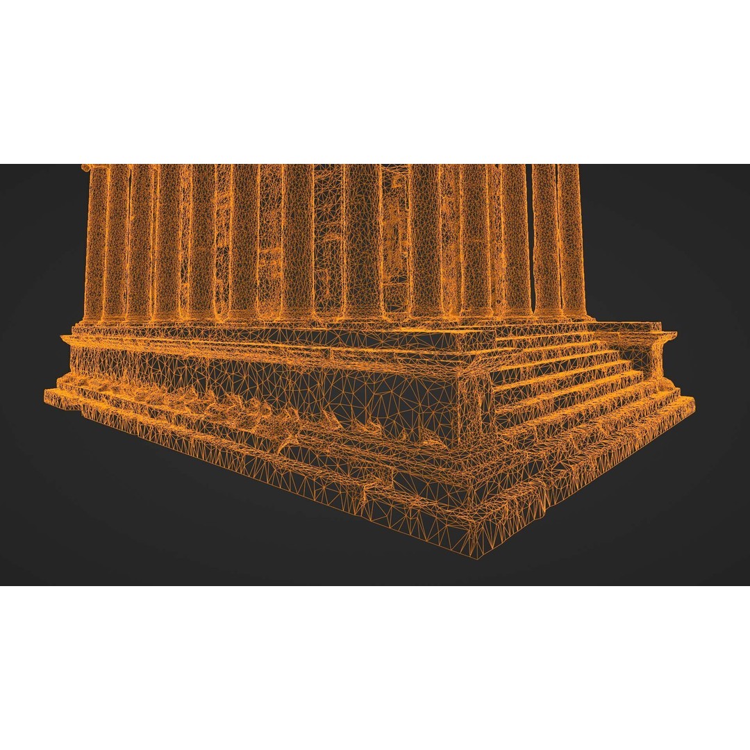 Greek Roman Temple 3D Model – Low Poly Architectural Asset, FBX, OBJ - View 66