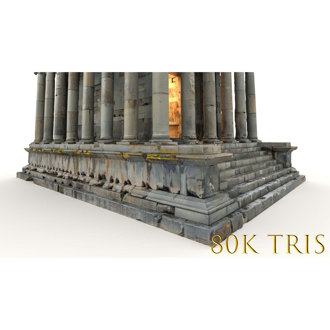 Greek Roman Temple 3D Model – Low Poly Architectural Asset, FBX, OBJ - View 67