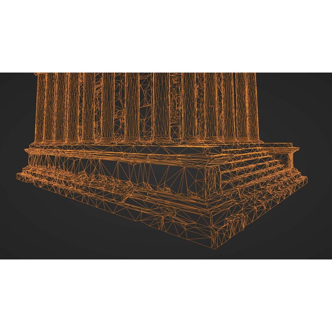 Greek Roman Temple 3D Model – Low Poly Architectural Asset, FBX, OBJ - View 68