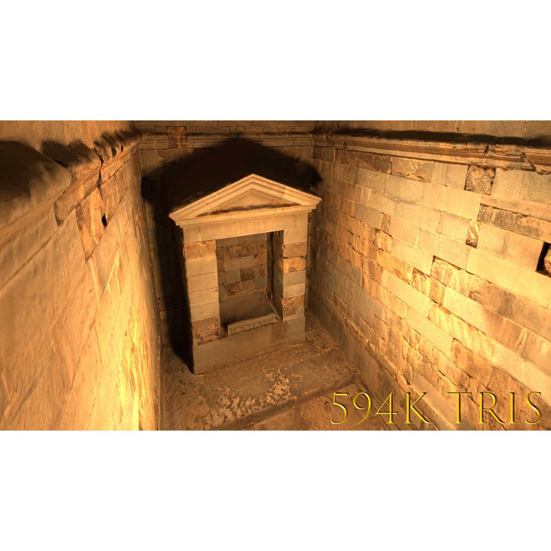 Greek Roman Temple 3D Model – Low Poly Architectural Asset, FBX, OBJ - View 71