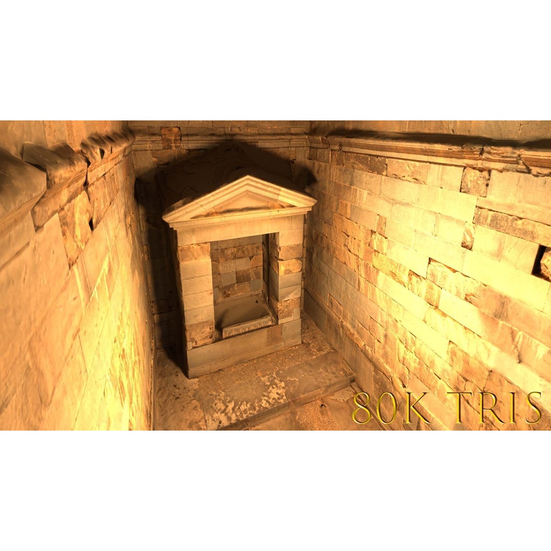 Greek Roman Temple 3D Model – Low Poly Architectural Asset, FBX, OBJ - View 72