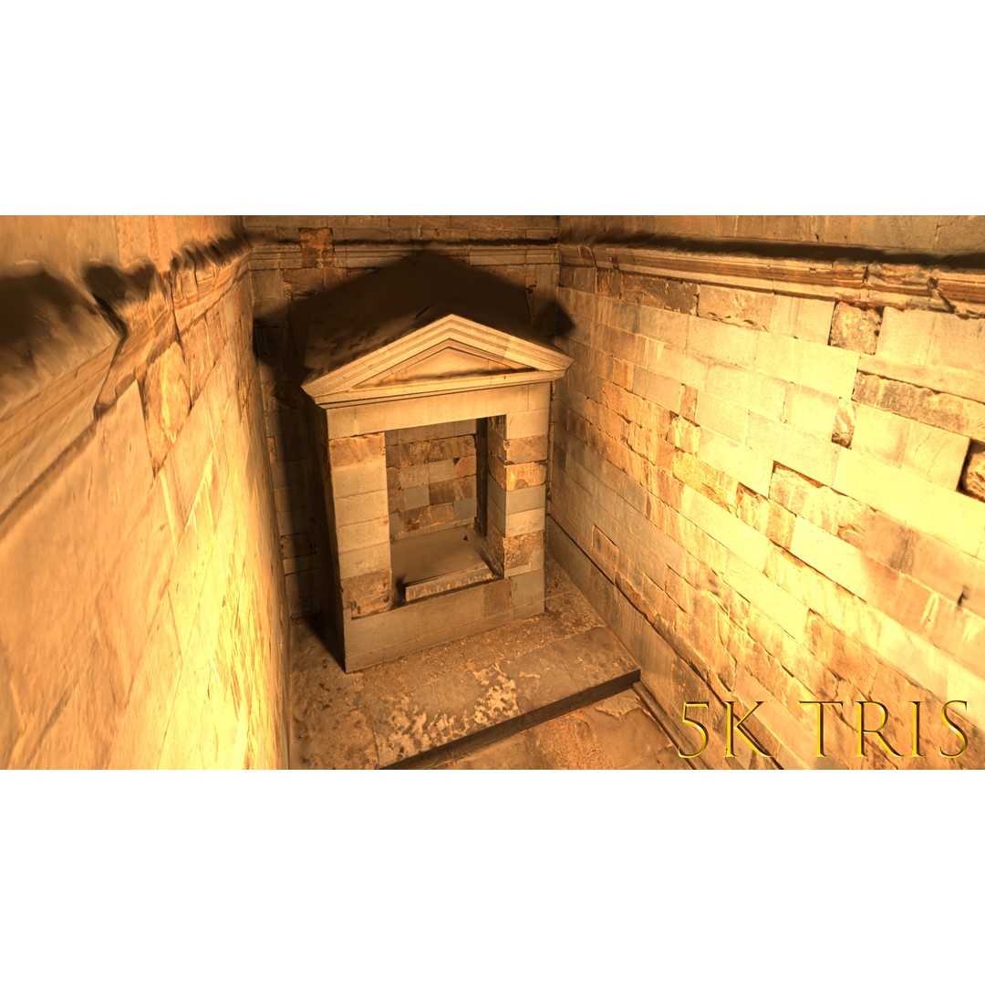 Greek Roman Temple 3D Model – Low Poly Architectural Asset, FBX, OBJ - View 73