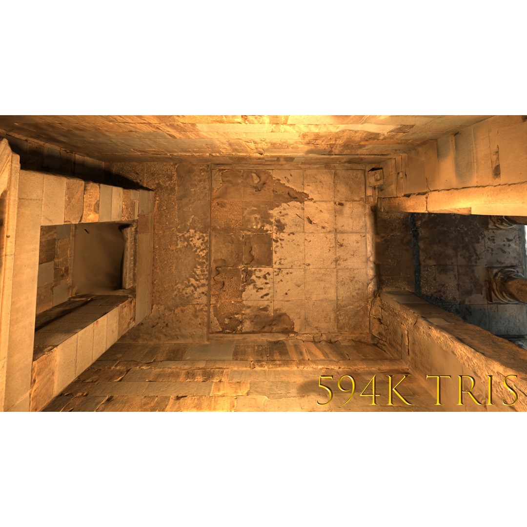 Greek Roman Temple 3D Model – Low Poly Architectural Asset, FBX, OBJ - View 74