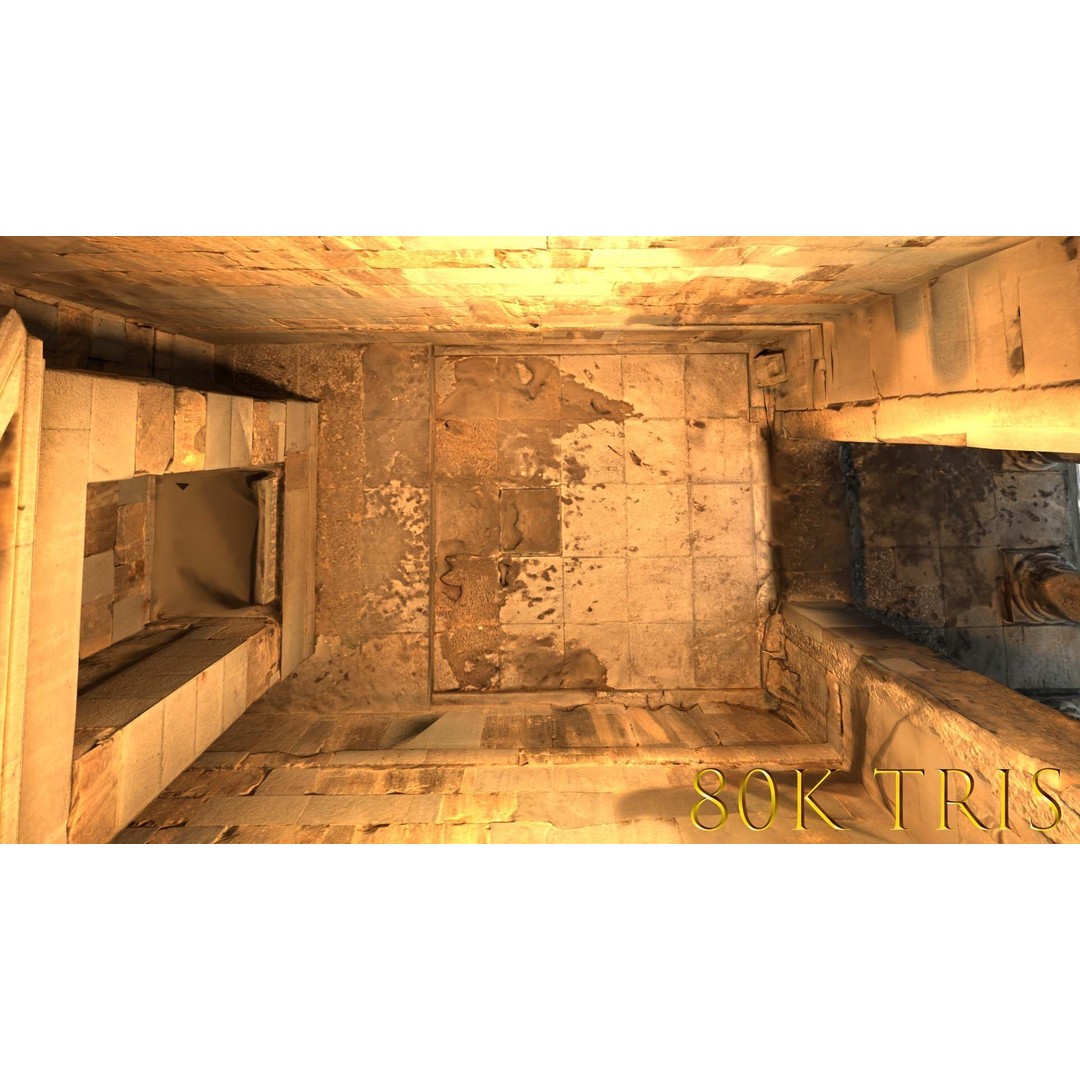 Greek Roman Temple 3D Model – Low Poly Architectural Asset, FBX, OBJ - View 75