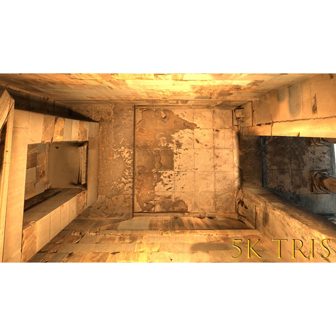 Greek Roman Temple 3D Model – Low Poly Architectural Asset, FBX, OBJ - View 76