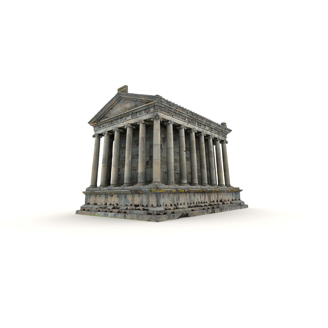 Greek Roman Temple 3D Model – Low Poly Architectural Asset, FBX, OBJ - View 8