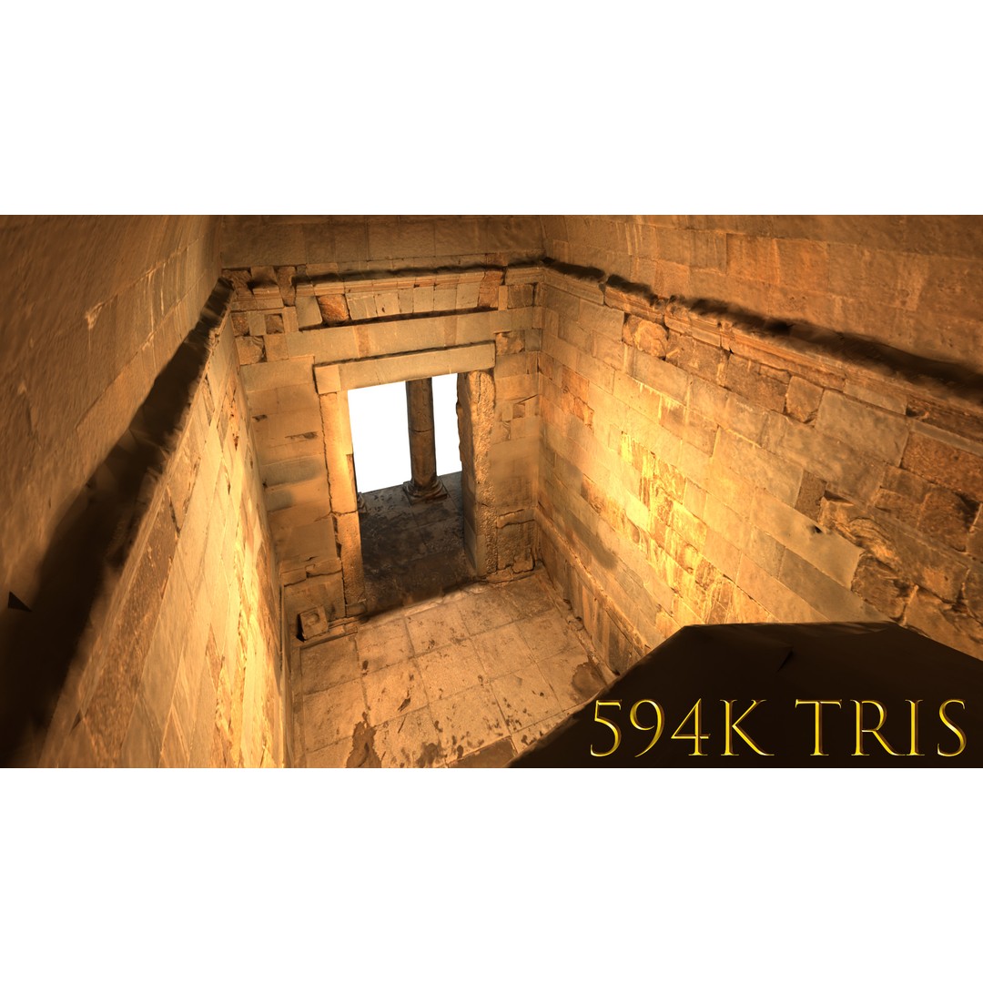 Greek Roman Temple 3D Model – Low Poly Architectural Asset, FBX, OBJ - View 80