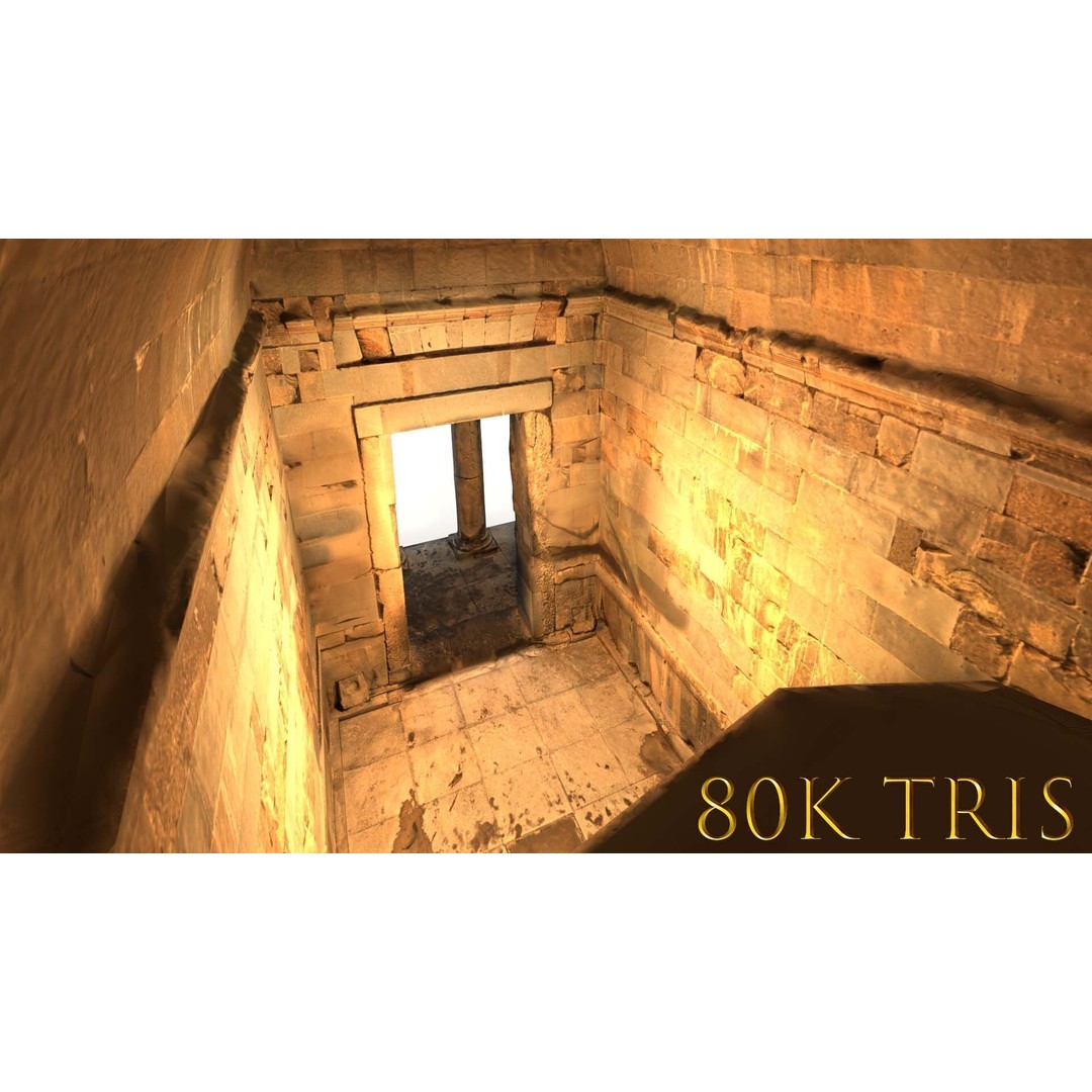 Greek Roman Temple 3D Model – Low Poly Architectural Asset, FBX, OBJ - View 81