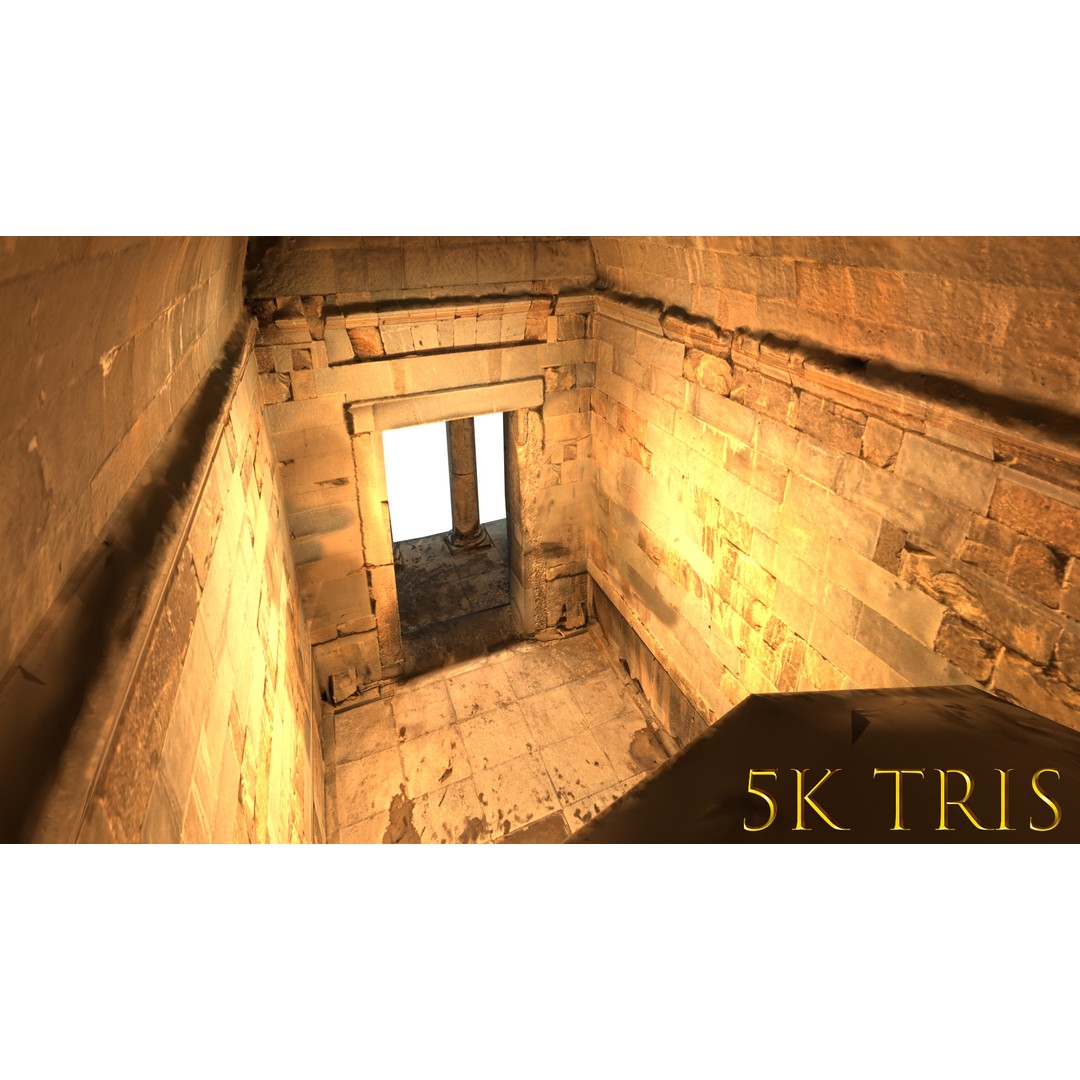 Greek Roman Temple 3D Model – Low Poly Architectural Asset, FBX, OBJ - View 82