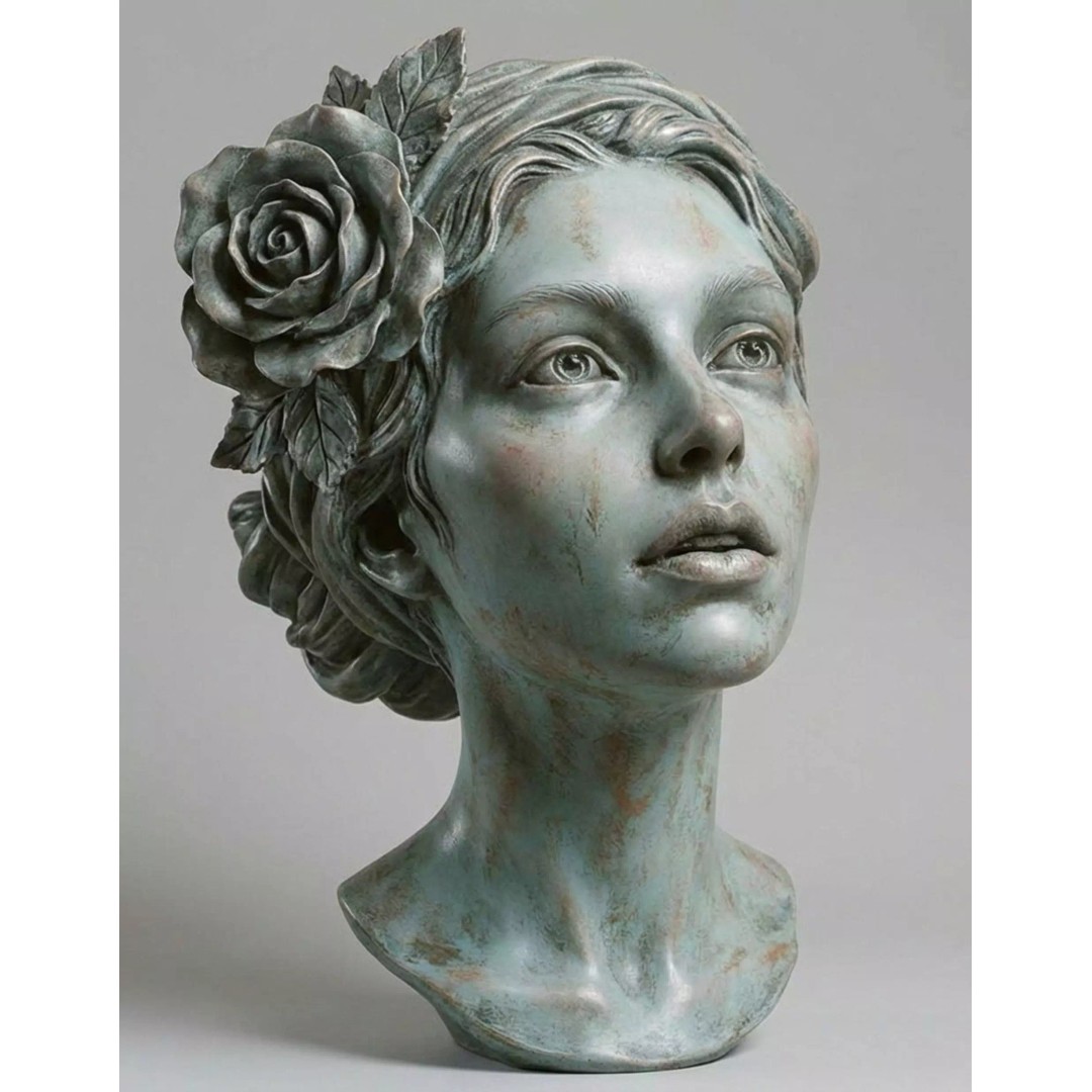 Classical Female Bust Sculpture 3D Model – High-Detail PBR Art Asset - View 2