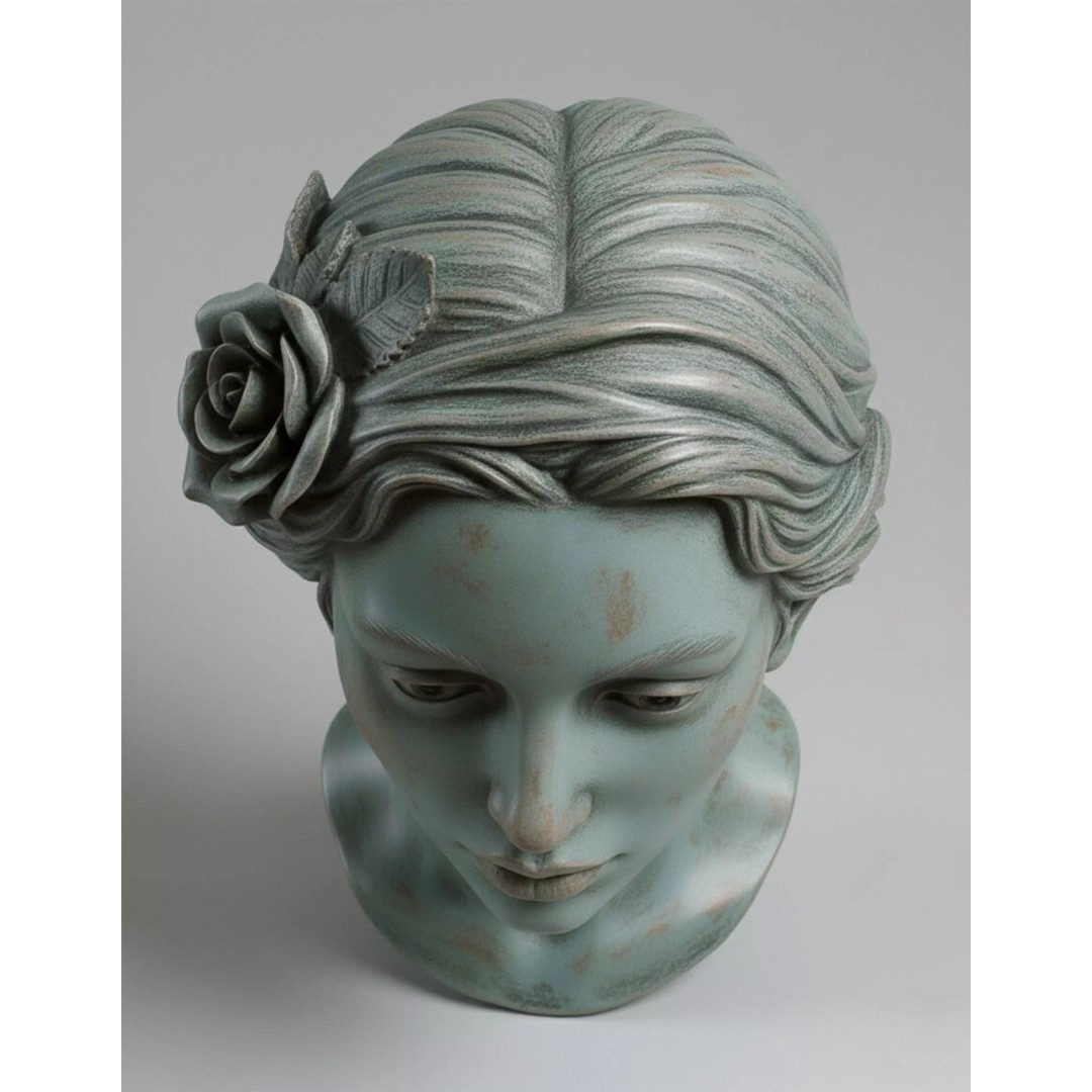 Classical Female Bust Sculpture 3D Model – High-Detail PBR Art Asset - View 5