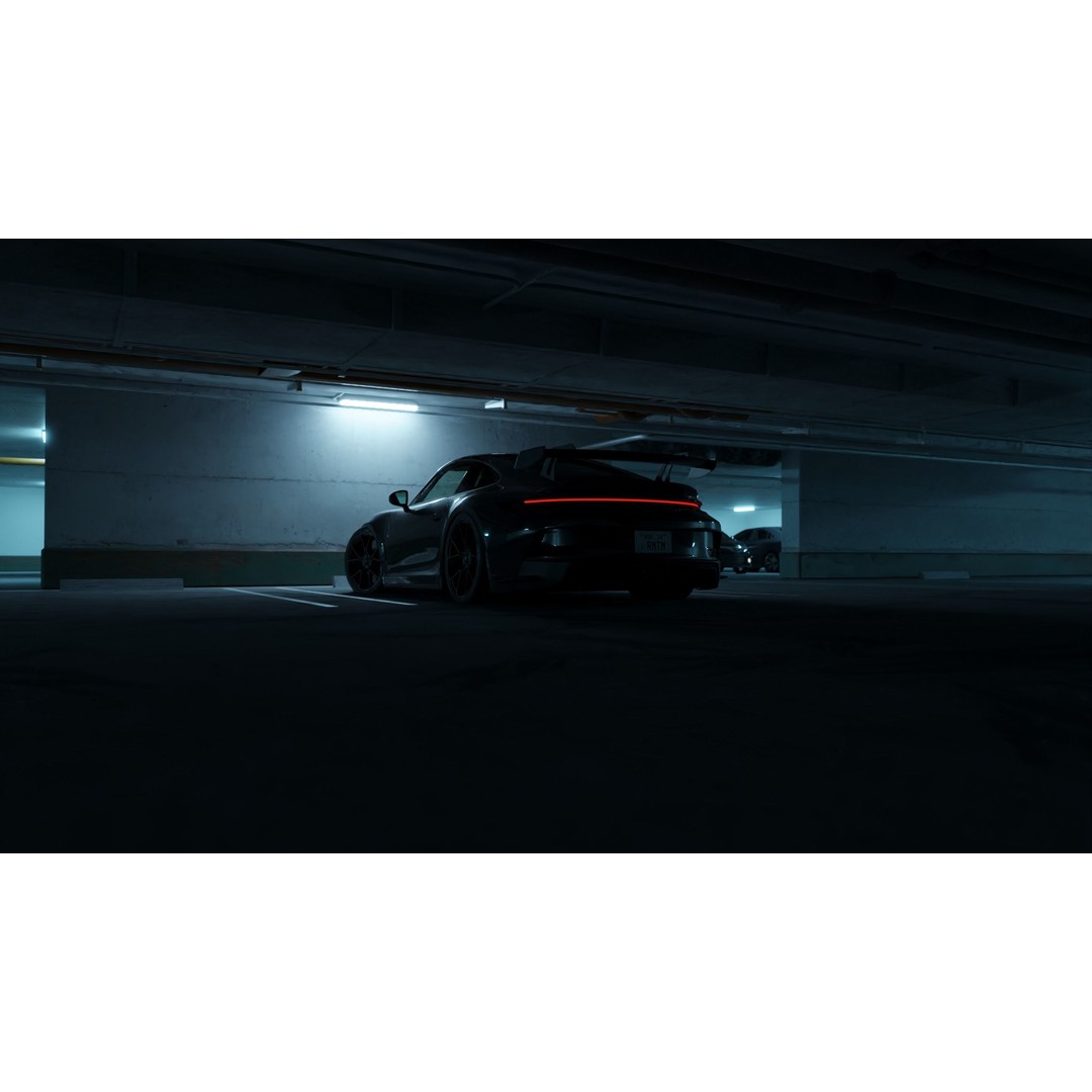 Cinematic Car Parking Lot 3D Model – Textured Blender Scene, Game Ready - View 3
