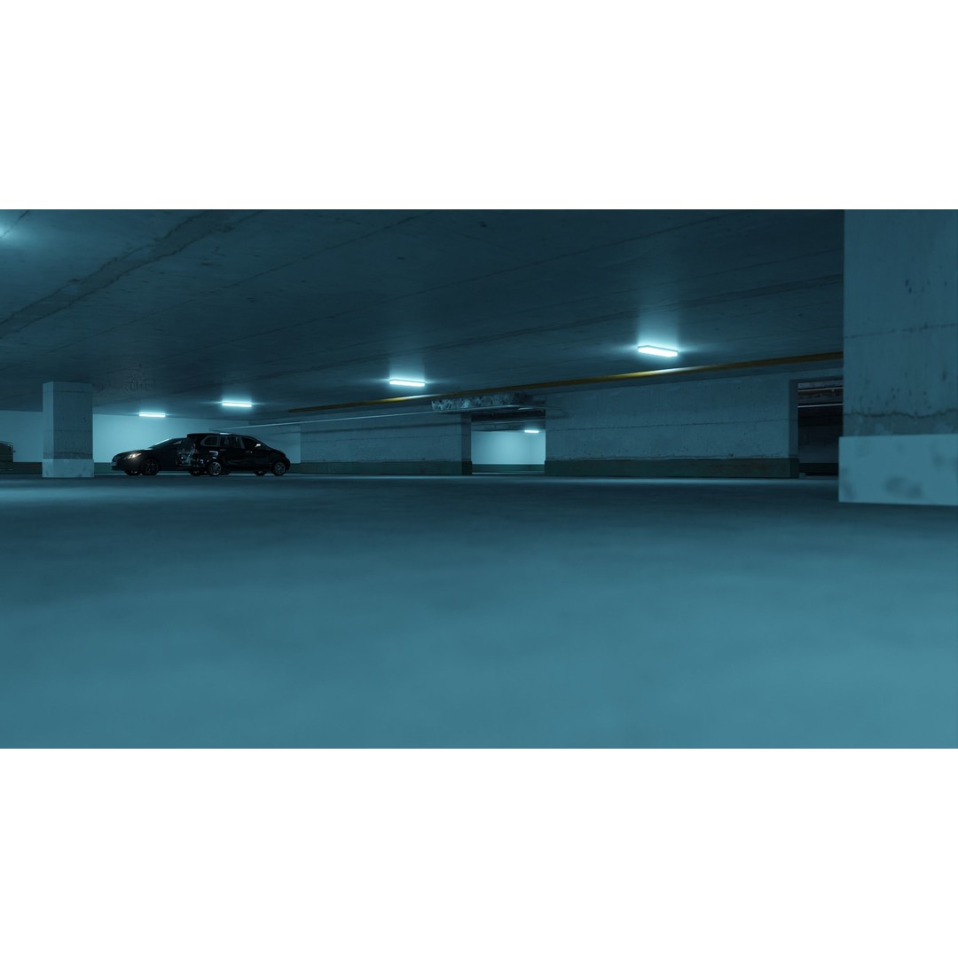 Cinematic Car Parking Lot 3D Model – Textured Blender Scene, Game Ready - View 6