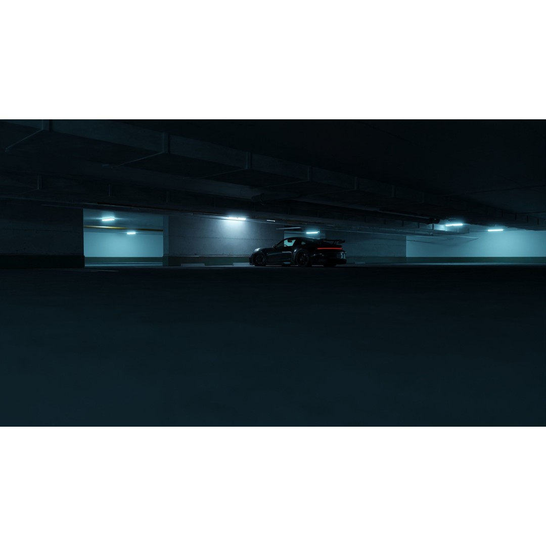 Cinematic Car Parking Lot 3D Model – Textured Blender Scene, Game Ready - View 7