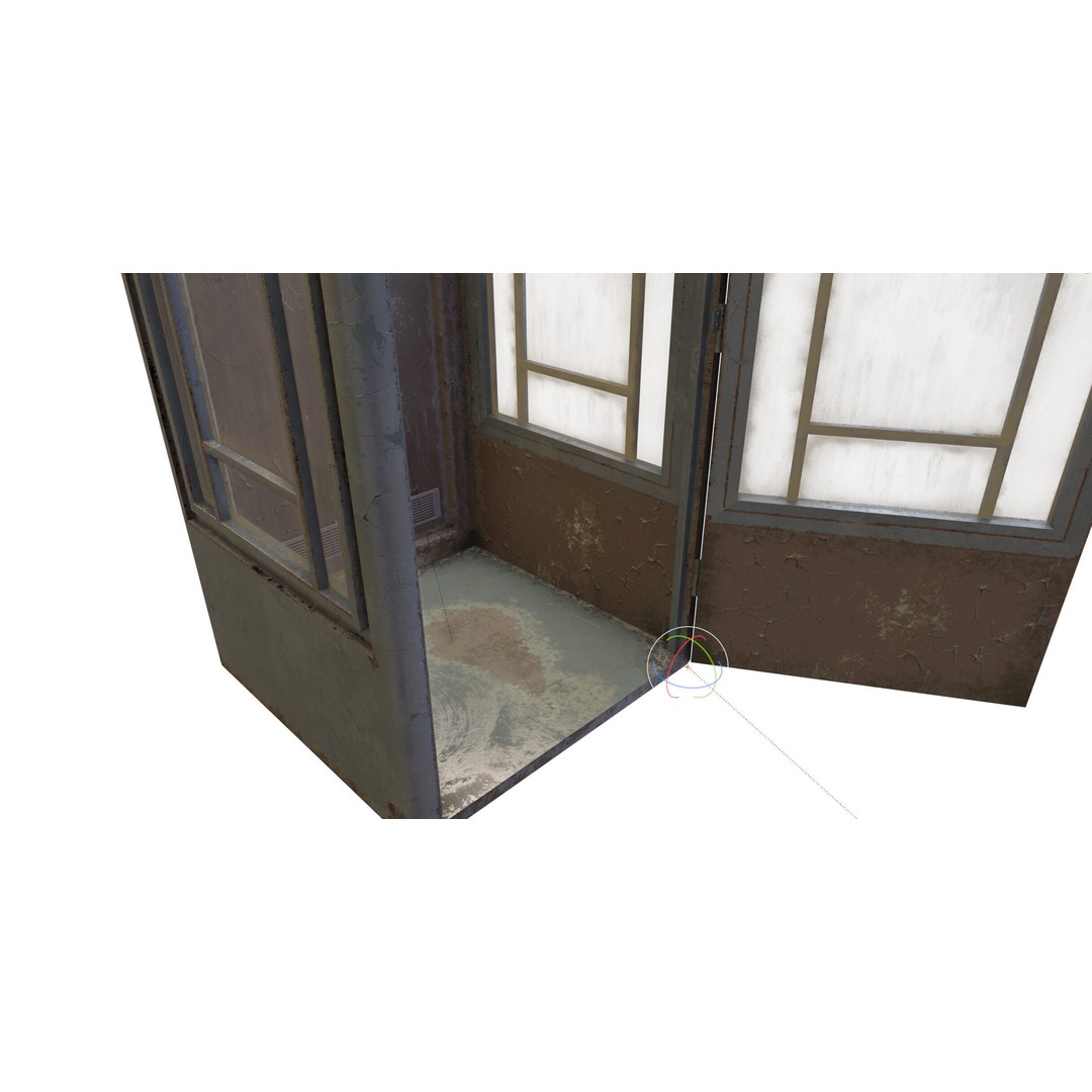 Soviet Telephone Booth 3D Model – Vintage Payphone Asset, PBR Textures - View 19