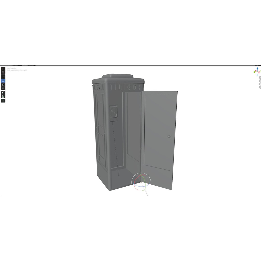 Soviet Telephone Booth 3D Model – Vintage Payphone Asset, PBR Textures - View 21