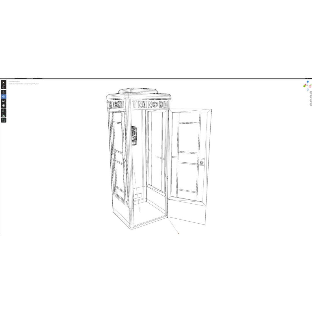 Soviet Telephone Booth 3D Model – Vintage Payphone Asset, PBR Textures - View 22