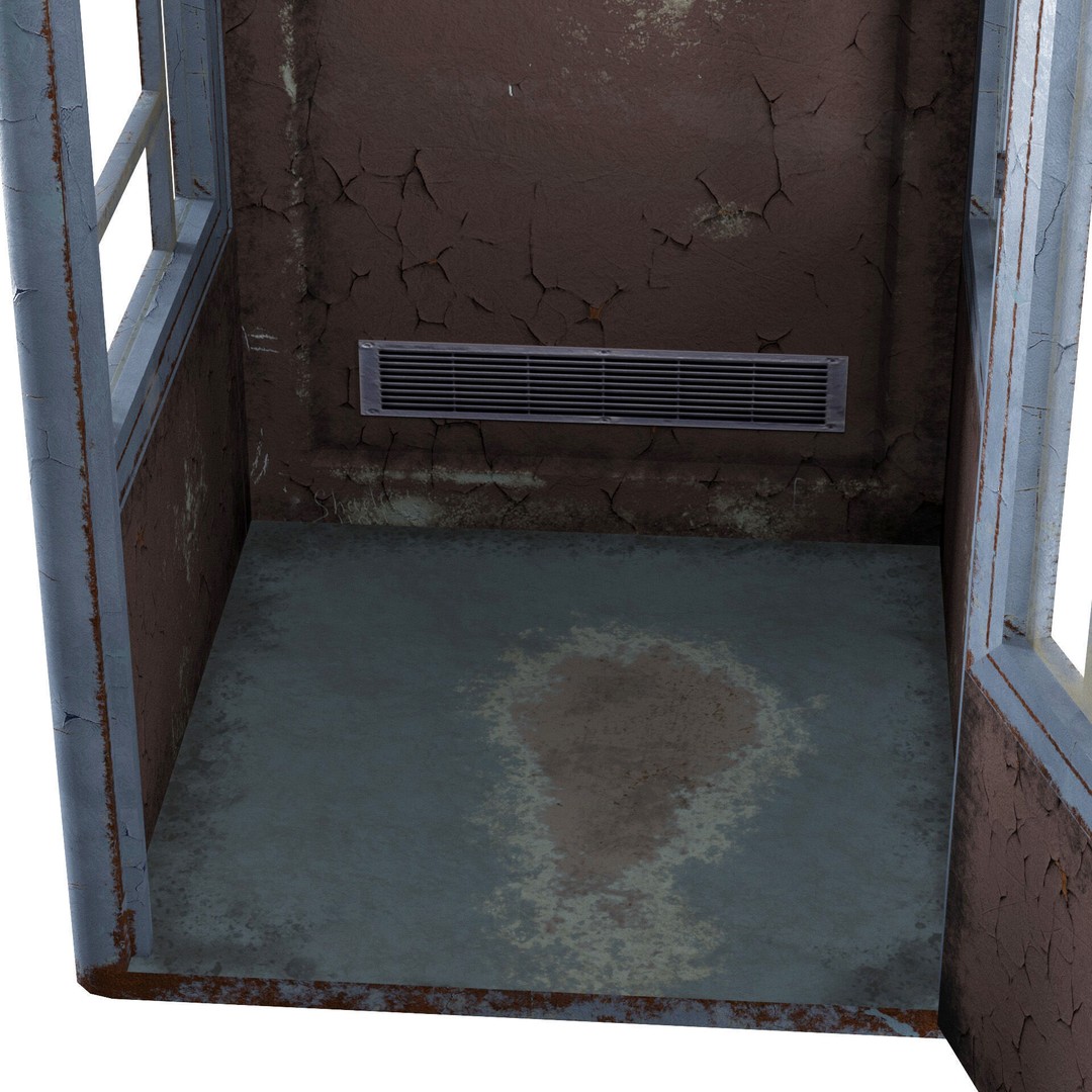 Soviet Telephone Booth 3D Model – Vintage Payphone Asset, PBR Textures - View 4