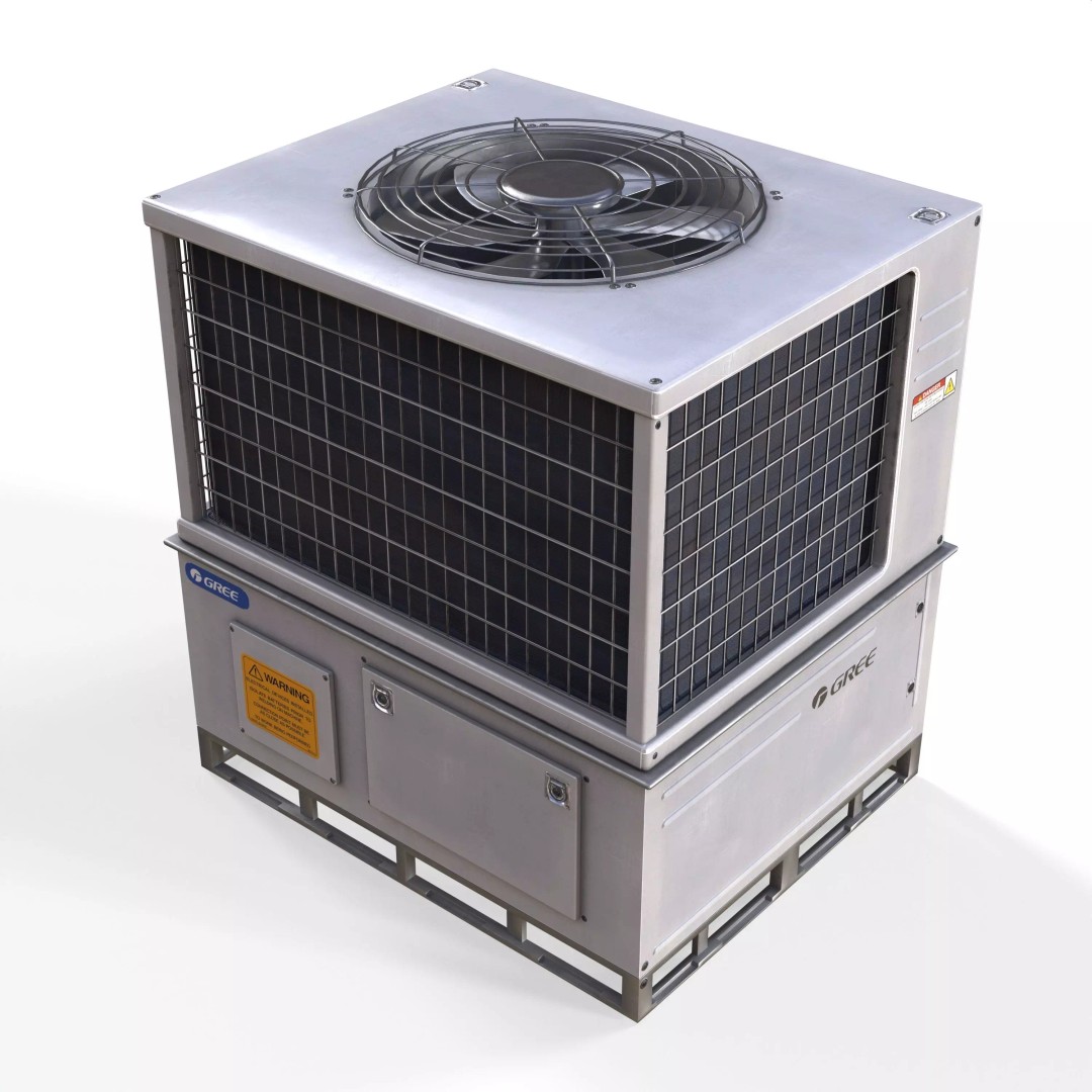 Rooftop Props 3D Model – Low Poly HVAC & Ventilation Units, FBX - View 11