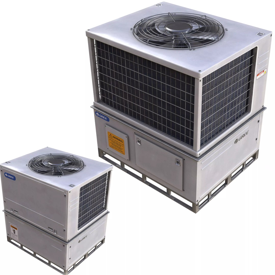 Rooftop Props 3D Model – Low Poly HVAC & Ventilation Units, FBX - View 6