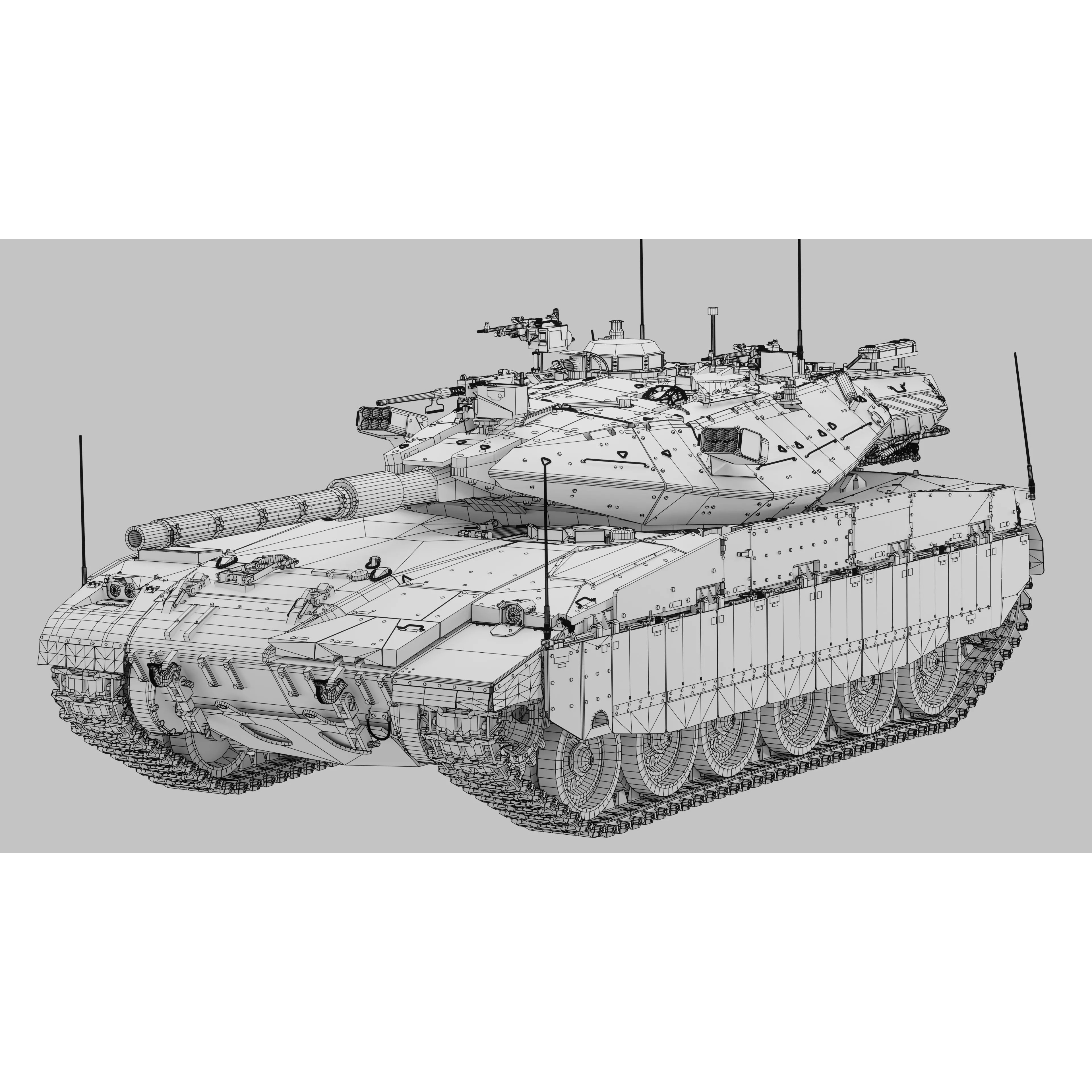 Merkava MK2D - Game-Ready 3D Model - View 26