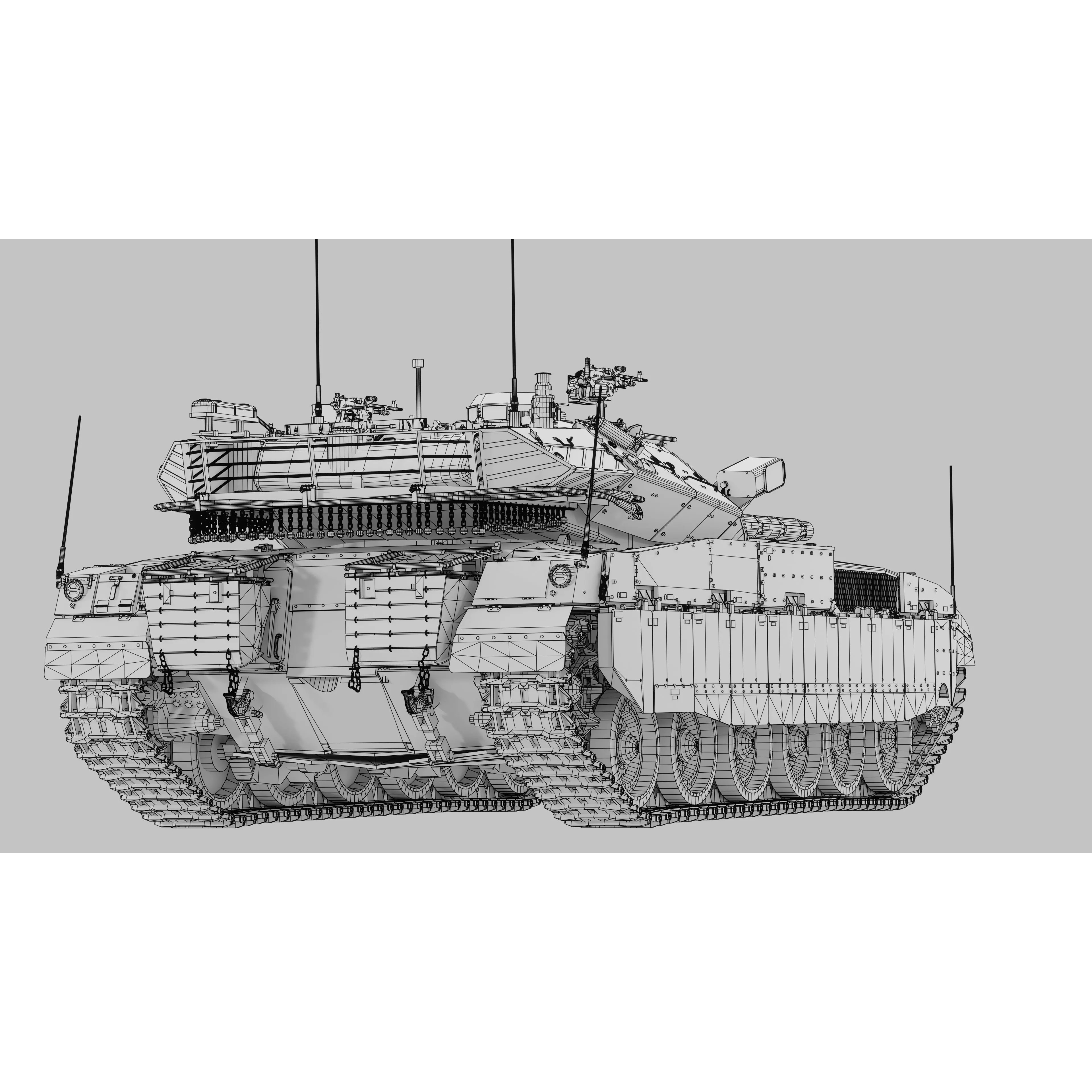 Merkava MK2D - Game-Ready 3D Model - View 27